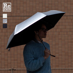 ReKNOT リノット 晴雨兼用 完全遮光 自動開閉 折りたたみ傘 日傘 UPF50+ 遮光100％ 軽量 UVカットメンズ レディース
