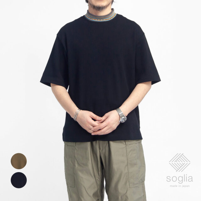 Soglia ソリア ハニカムサーマル ジオメトリーモックネックT