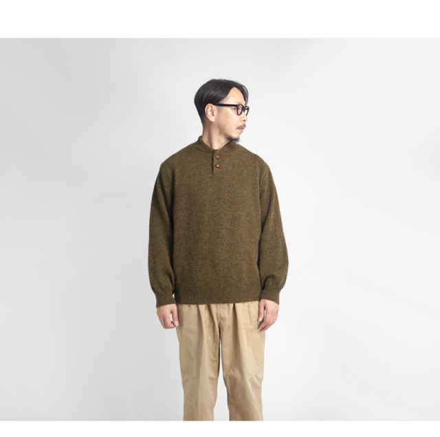 【美品/ウール100%】JOHN SMEDLEY ヘンリーネック ニット カーキ 楽天市場】【最大10,000円クーポン】ジョンスメドレー JOHN SMEDLEY