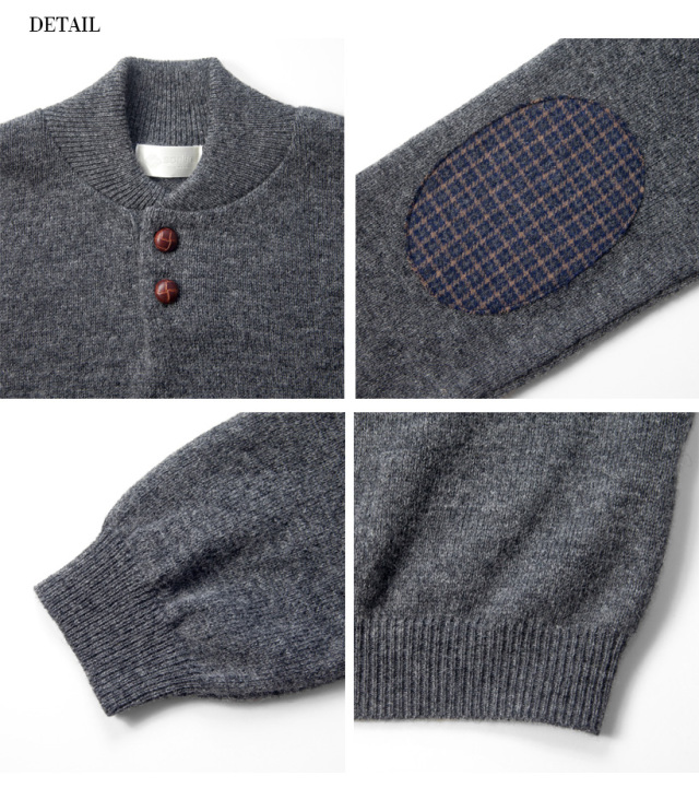 Soglia ソリア LERWICK シェットランドウール ヘンリーネックニット