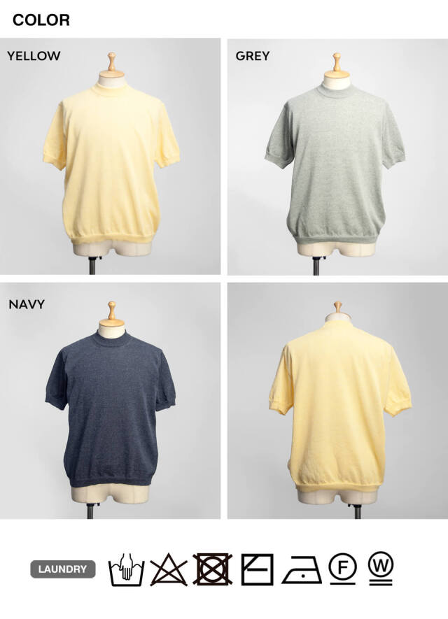Soglia ソリア リネン混 ジョーゼット モックネックニットTシャツ 日本