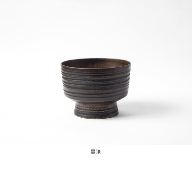 ろくろ舎 BASE01 拭き漆 汁椀乱筋 木製 漆器 椀 お椀 食器 おしゃれ