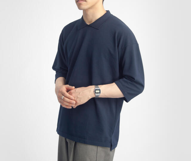 新品 ビューティアンドユース オーバーサイズポロシャツ M 黒 黒蝶貝 ビジカジ BEAUTY＆YOUTH UNITED ARROWS ポロシャツ 「WEB限定 WARDROBE SMART