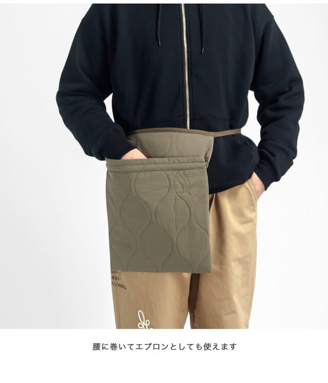 Upscape Audience オーディエンス ひょうたんキルト中綿 巾着エプロン