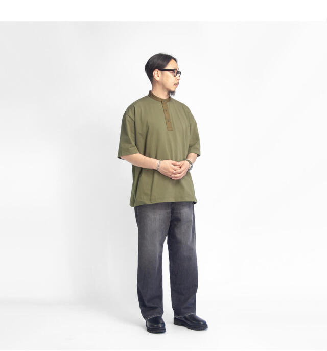 Upscape Audience オーディエンス MVS天竺 スタンドヘンリーネック