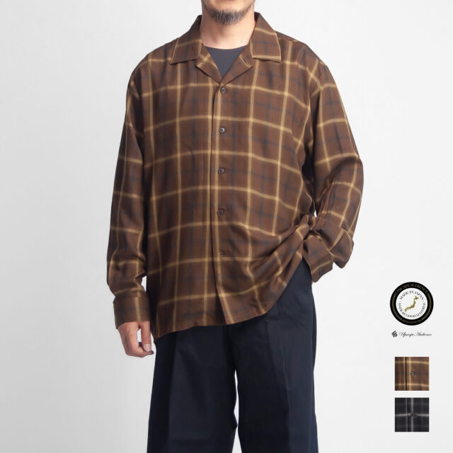 美品✨サンローラン レーヨンチェックシャツ 長袖 36サイズ ブラック オンブレ 美品✨サンローラン レーヨンチェックシャツ 長袖 36サイズ ブラック