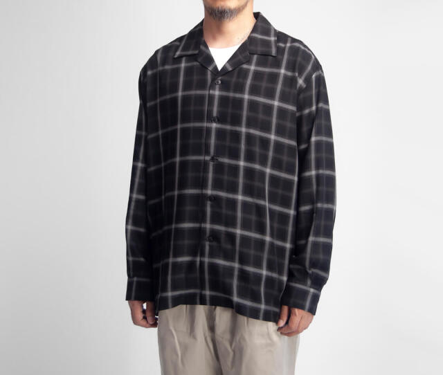 Upscape Audience オーディエンス レーヨン オンブレチェック 長袖