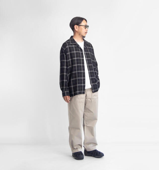 Upscape Audience オーディエンス レーヨン オンブレチェック 長袖