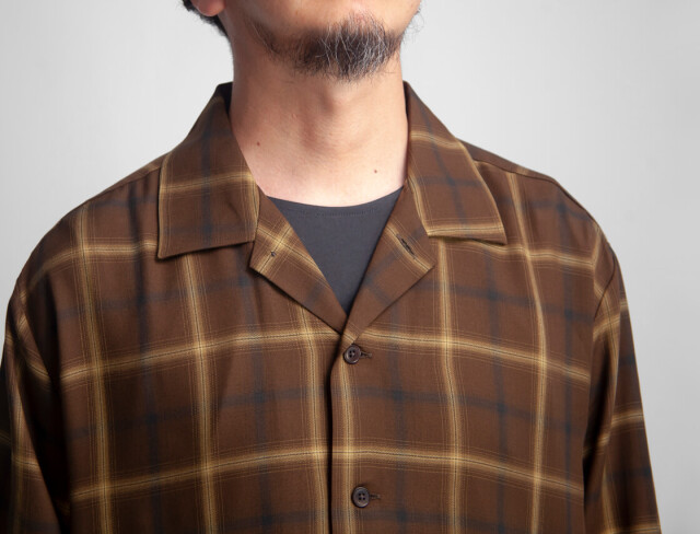 Upscape Audience オーディエンス レーヨン オンブレチェック 長袖