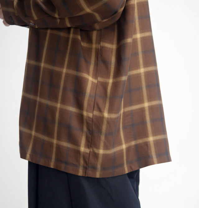 Upscape Audience オーディエンス レーヨン オンブレチェック 長袖