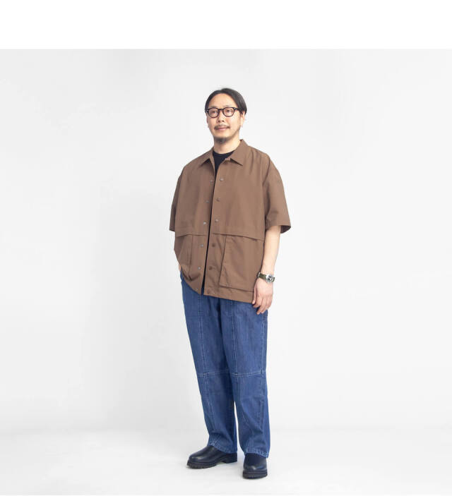 H.R. MARKET CPOシャツジャケット　L相当 ターコイズブルー ターコイズブルー オーバーサイズシルクオープンカラーシャツ