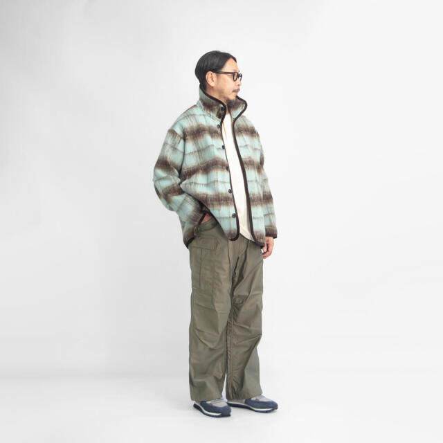 Yuan Yoyo カラフルチェックジップアップジャケット　日本に3着限定品 Upscape Audience オーディエンス ECOLANA エコラーナ シャギー