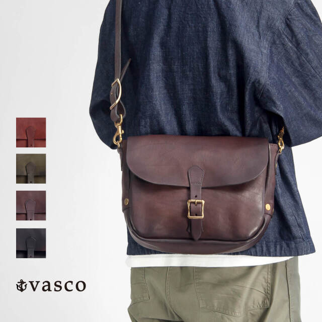 VASCO ヴァスコ レザー ポストマンショルダーバッグS メールバッグ 