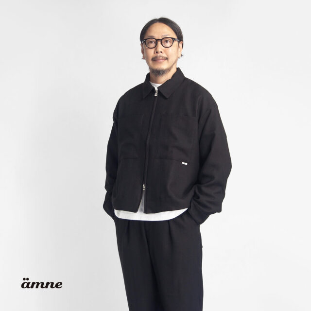 amne アンヌ ヘリンボーン ハリントンジャケット セットアップ対応