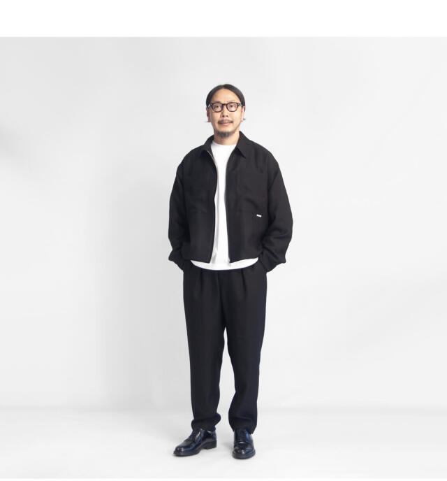 amne アンヌ ヘリンボーン ハリントンジャケット セットアップ対応