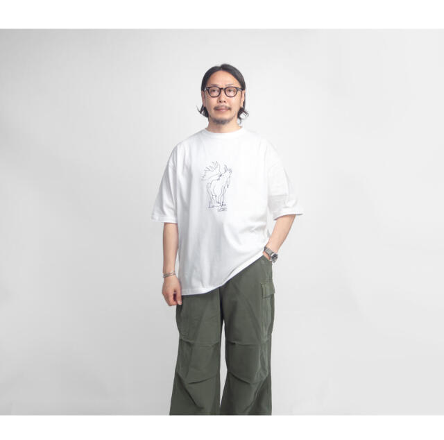 ◆A.P.C◆ マローン ウェーブ プリント Tシャツ コットン amne アンヌ カワツナツコ ELK プリントルーズTシャツ メンズ