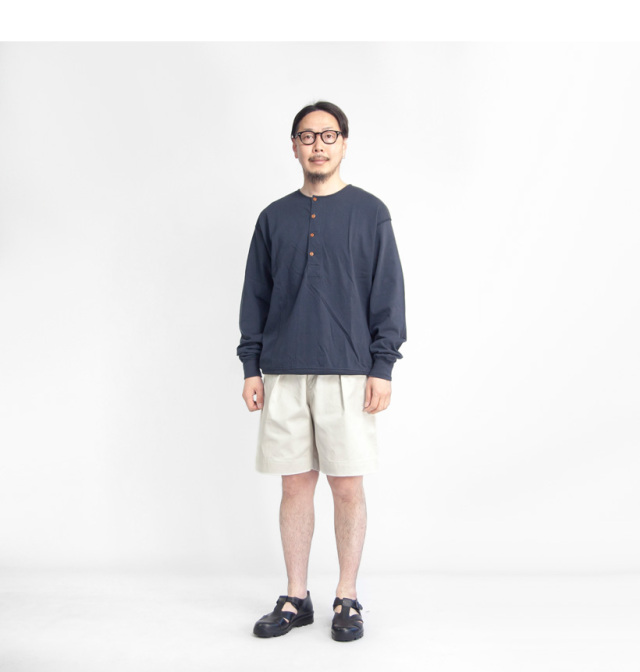 amne アンヌ ウエポン チノワイドショートパンツ ワンタック
