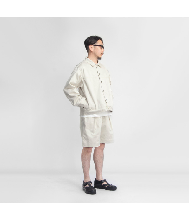 amne アンヌ ウエポン チノワイドショートパンツ ワンタック