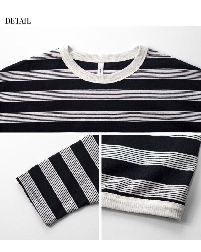 ケレン ボーダーカットソー デザイントップス プルオーバー OFFLEY kelen 2021秋冬新作 レディース 国内正規品 Kelen tシャツ 「KELEN / ケレン」 ワイドシルエットボーダー