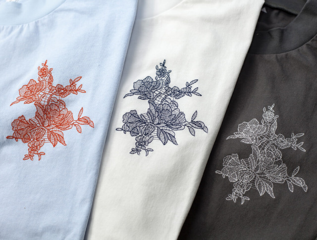 KELEN ケレン GIA フラワーモチーフ 刺繍 Tシャツ モックネック レディース