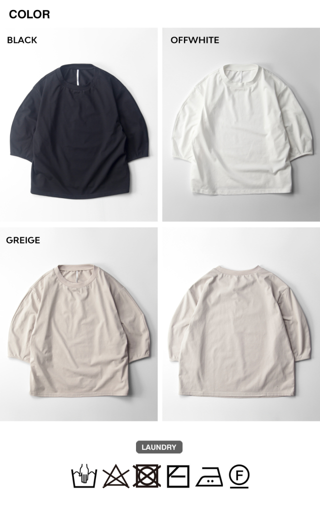 WHYTO. ホワイト カーブスリーブTシャツ クルーネック レディース