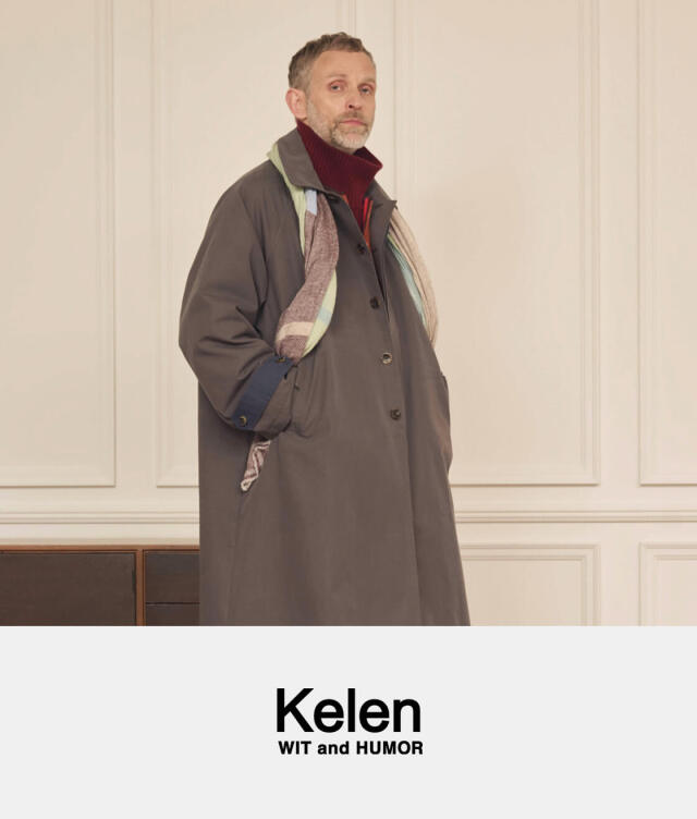 KELEN ケレン GRAVES ギャバジン バルカラーコート メンズ