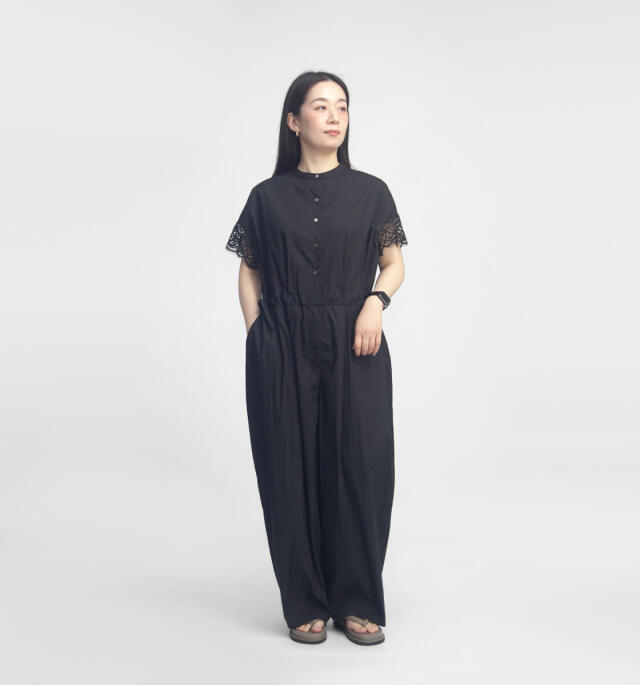 KELEN ケレン YAKKA 半袖 オールインワン パンツ バンドカラー 袖