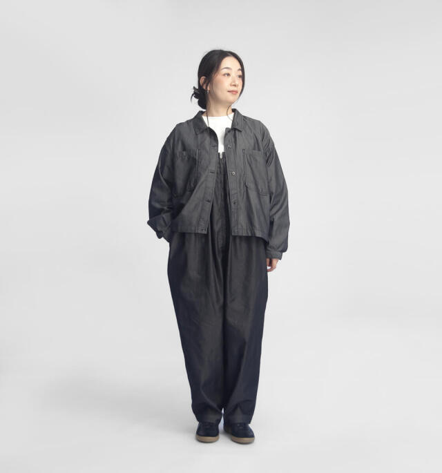 KELEN ケレン SANU デニム サロペット オーバーオール コクーン タック