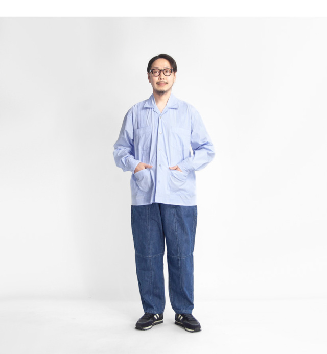 KELEN - kelen 五分袖変形タックシャツ 定番 kelen(ケレン)5分袖変形タックシャツ“TYDE” lkl17hbl27-mm | Piu