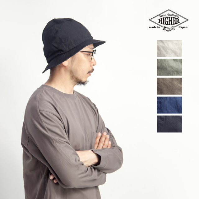 HIGHER ハイヤー 綿麻ウェザーマウンテンハット 帽子 大きいサイズ