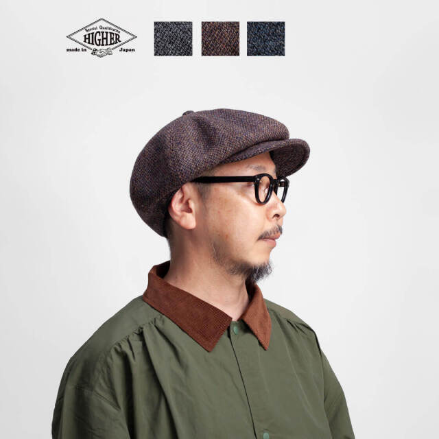 HIGHER ハイヤー ハリスツイード ウールオートミール キャスケット