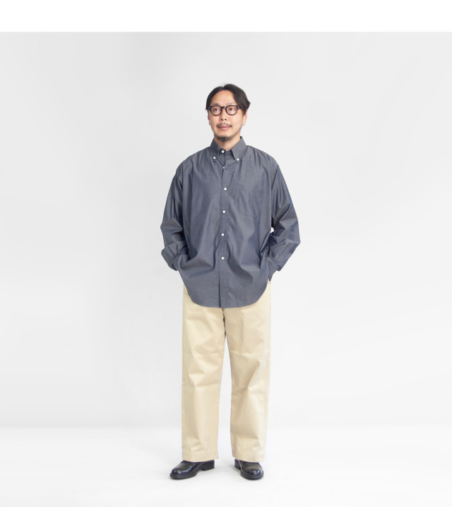 weac. ウィーク シーアイランドコットン シャンブレー ボタンダウン