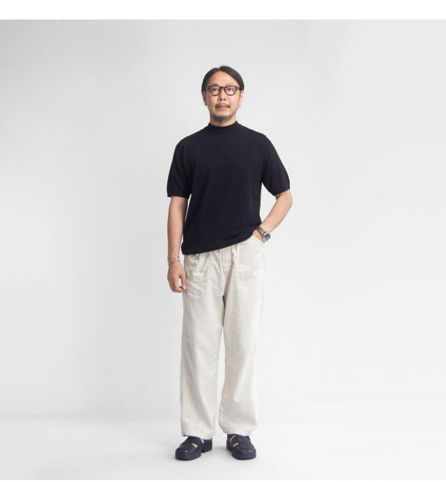 OMNIGOD オムニゴッド リネンコットンツイル PWイージーパンツ 日本製