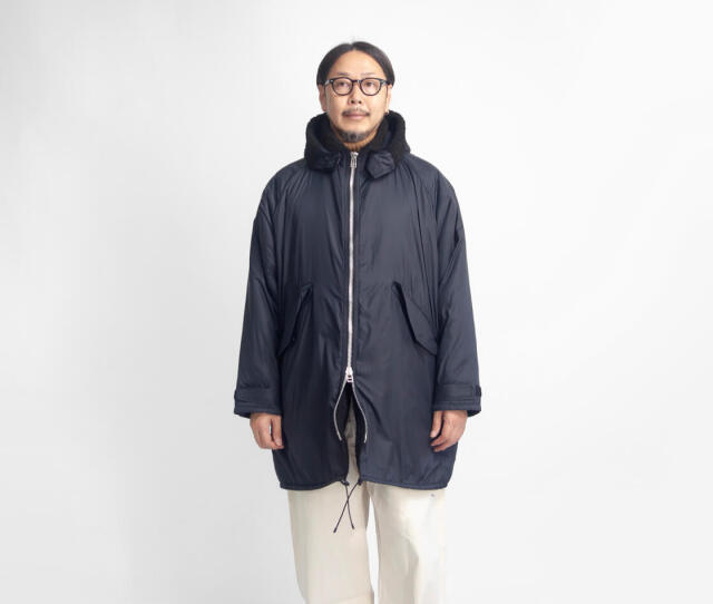 OMNIGOD オムニゴッド クリーミーライト 裏ボア フードコート メンズ