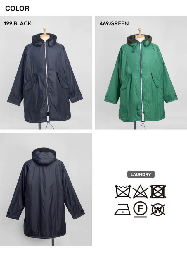 OMNIGOD オムニゴッド クリーミーライト 裏ボア フードコート メンズ