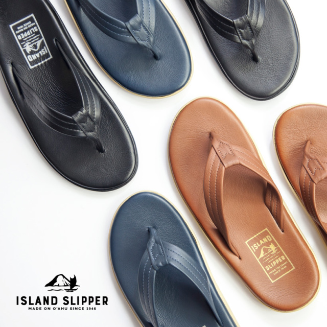 【10】アイランドスリッパ　28cm レザー　トングサンダル　ブラック ISLAND SLIPPER（アイランドスリッパ）PB202 (レザートング