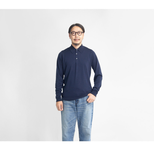 JOHN SMEDLEY ジョンスメドレー DORSET レトロポロ 長袖ニット