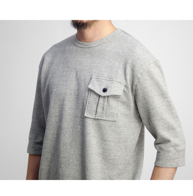 Kepani ケパニ スウェーデン鹿の子 5分袖Tシャツ 日本製 メンズ
