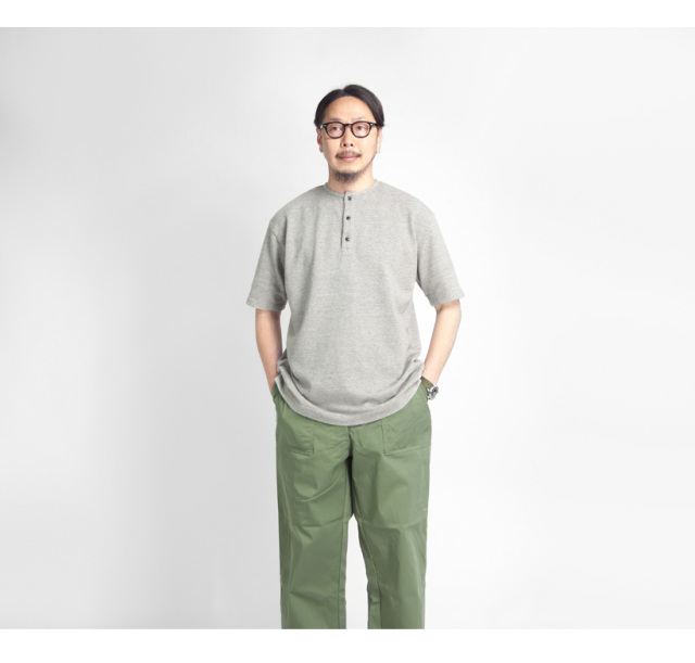 KABENI カベーニ Kepani ケパニ スウェーデン鹿の子 ヘンリーネックTシャツ 日本製 メンズ