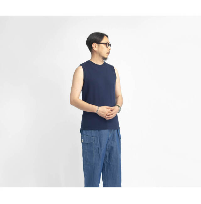 Kepani ケパニ ラフィー天竺 ノースリーブTシャツ SLEEVELESS T 日本製