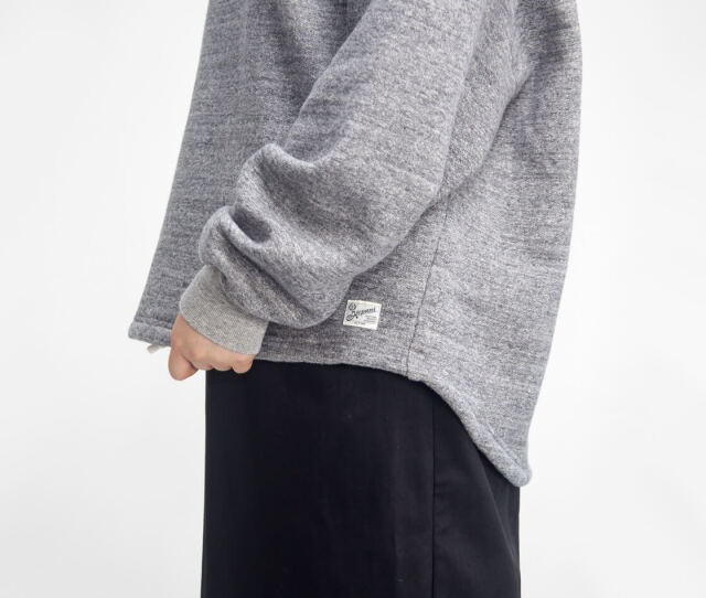 Kepani ケパニ 裏起毛 クルーネック スウェット トレーナー 裾