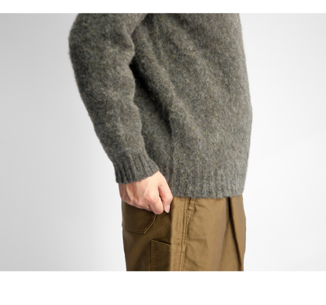 【値下げ】Hed Mayner クルーネックニット HMMY75020A カーキ サイズ：XXL (神戸店) 地柄モールモックネックニット(M ブルー): トップス｜Right-on