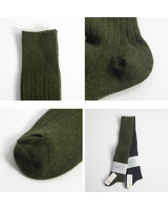 Anonymousism アノニマスイズム ウールカシミヤ リブハイソックス