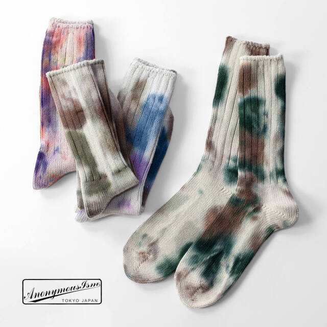 AnonymousIsm アノニマスイズム ダッシュダイ クルーソックス 日本製
