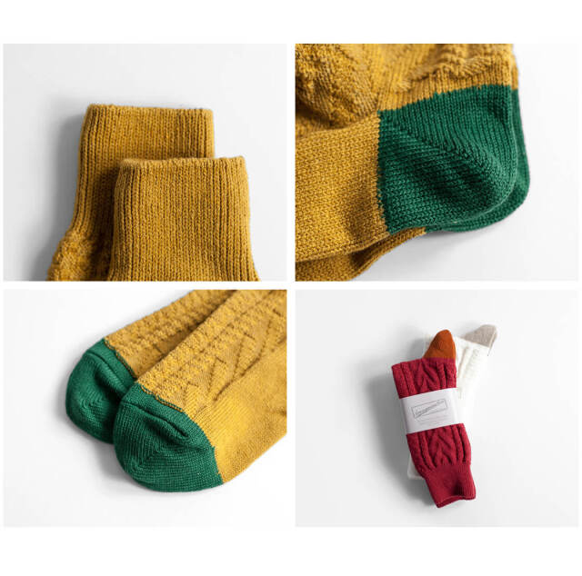 AnonymousIsm アノニマスイズム ケーブル クルーソックス 日本製 靴下