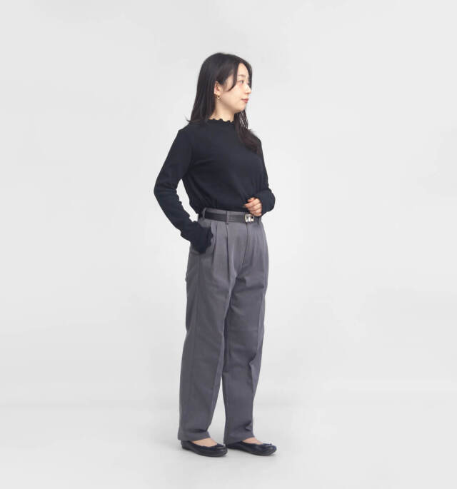 【ネイビー】TCツイルテーパードパンツ <LADIES LINE> (LADIES) Dickies ディッキーズ テーパードパンツ 2タック TCツイル レディース