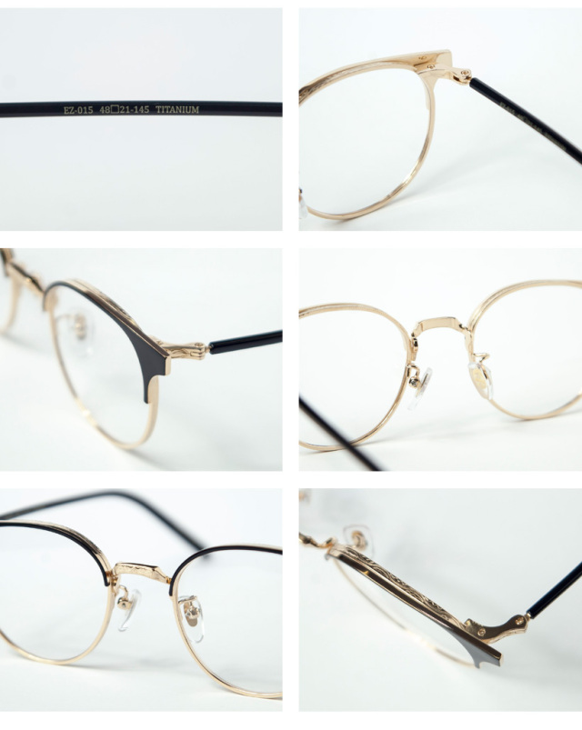 越前國甚六作 フロントフルチタン コンビボストンフレーム 日本製