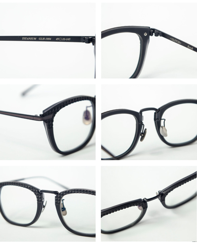 GLITCH グリッチ Kneb ネブ glh-1004 ウェリントンフレーム 伊達 度付き