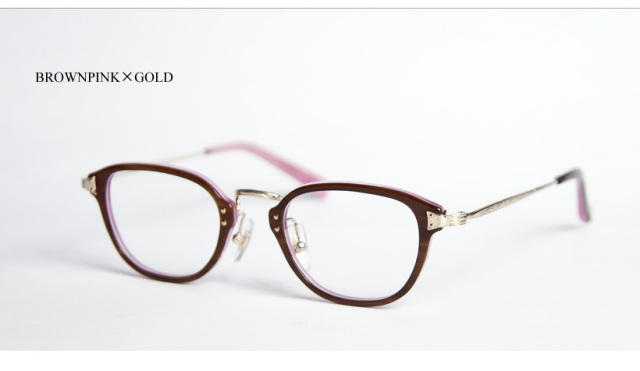 越前國甚六作 甚ノ拾九 日本製 ウェリントンメガネ コンビ 度付き 伊達