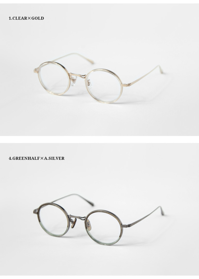 内藤熊八作 コンビネーション ラウンドフレーム N-026 日本製 鯖江